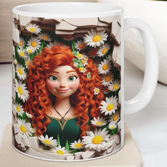 Merida style 3d mug - christmas secret santa gift brave - perfect for hot drinks - drinkware reusable washable reuse cup tumbler ceramic cof
