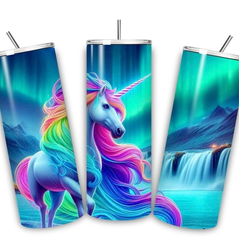 Unicorn tumbler 20oz - perfect for on-the-go hydration - vacuum flask - cup drinkware mug bottles water bottles bottled portable gifts insul