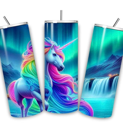 Unicorn tumbler 20oz - perfect for on-the-go hydration - vacuum flask - cup drinkware mug bottles water bottles bottled portable gifts insul