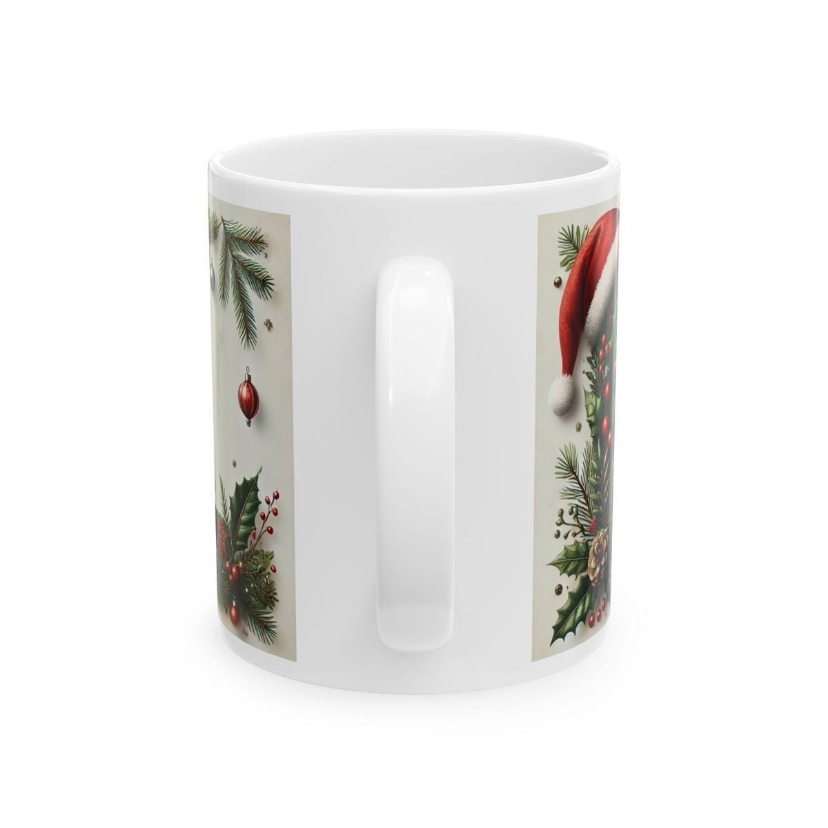 Personalised 'l' edition christmas mug - unique gift for xmas - stocking filler - drinkware washable reusable reuse ceramic cup tumbler coff