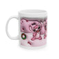 Grinch style mug - pink xmas christmas gift secret santa festive drinkware reusable reuse washable coffee cup tumbler ceramic mugs cute girl