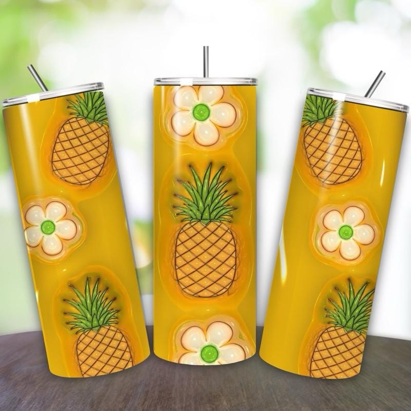 Pineapple summer fruit 20oz tumbler - perfect for any occasion drinkware flasks mug bottles water bottles bottled stylish beverage portable