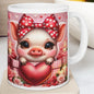 Cute piglet mug for valentine's day - washable and perfect for drinks - drinkware ceramic reusable tumblers cup reuse coffee bottles girly h