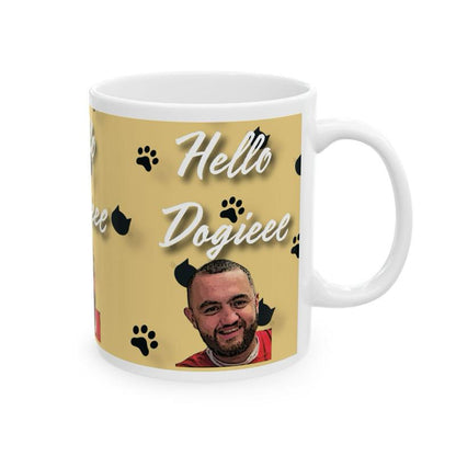 Hello doggie mug mashtag brady hello doggy mug - perfect for drinks - cup, drinkware washable reusable tumblers reuse ceramic coffee bottles