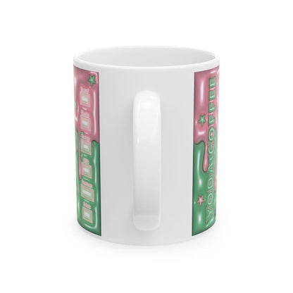 Baby yod style mug - perfect xmas gift for kids - fun drinking glass - drinkware reusable washable reuse tumbler ceramic cup coffee cute gir