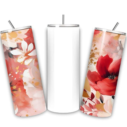 Personalised tumbler floral style 20oz - perfect for on-the-go hydration - vacuum flask - cup drinkware mug bottles water bottles bottled po
