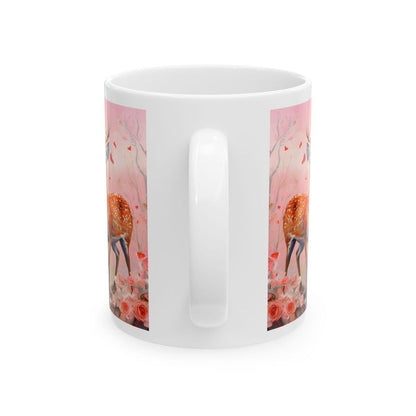 Deer cute mug for valentine's and christmas - perfect gift for girlfriend or wife - tumblers, drinkware cup bottles ceramic reuse reusable w