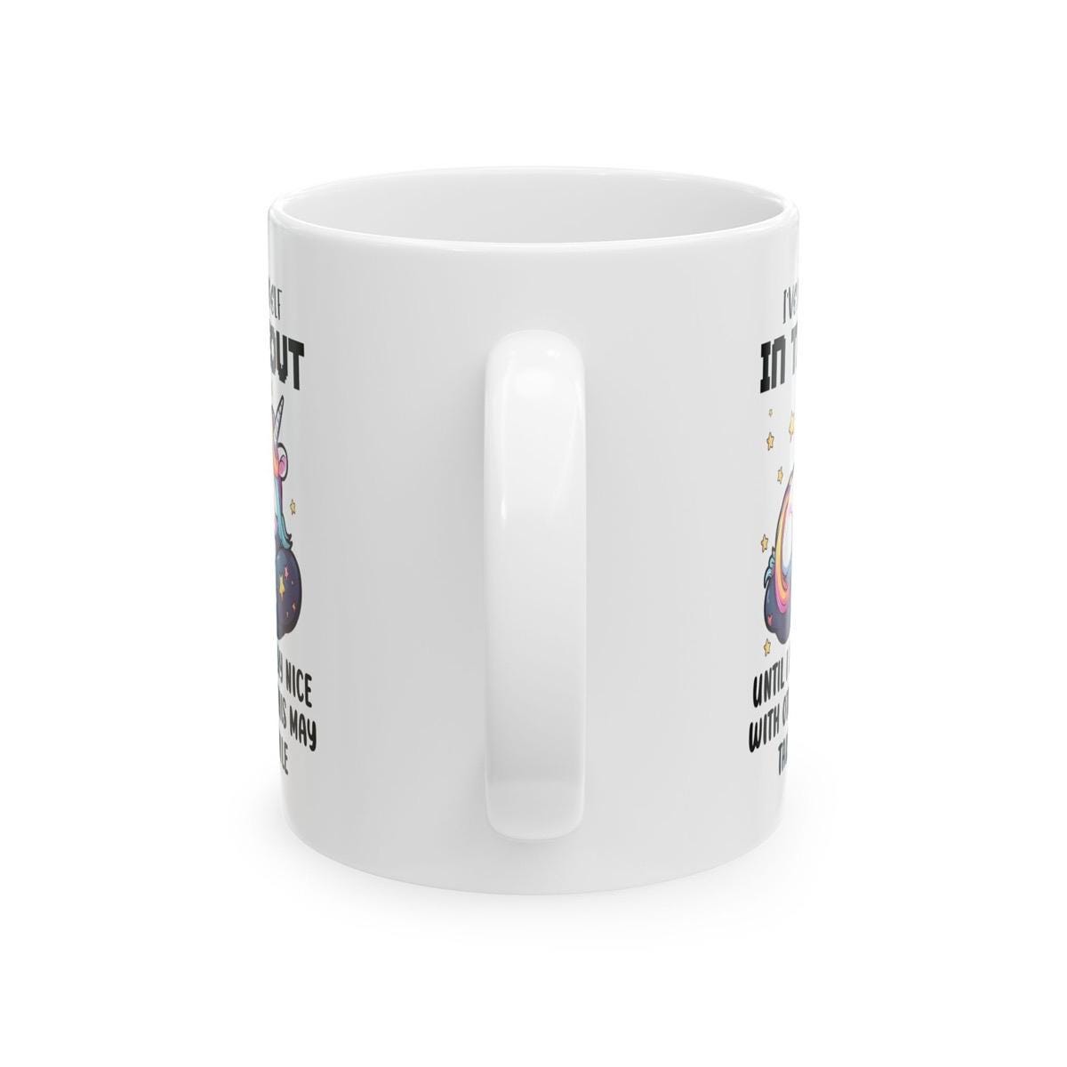 Funny sarcastic mug gift - 'i've put myself in time out until i can play nicely with others' - perfect for coffee and tea - drinkware, cup t