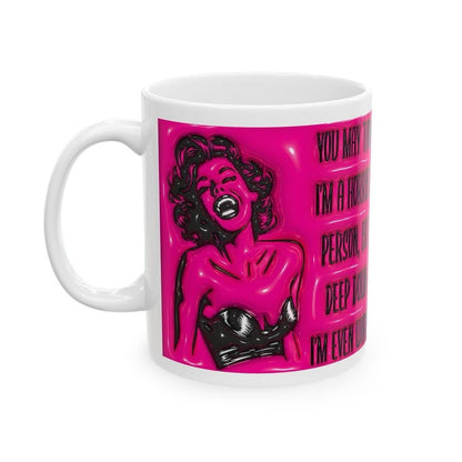 Funny mug - you may think i'm horrible, deep down i'm worse - perfect for coffee and tea - drinkware, cup tumblers bottles reusable washable