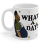 What a day mug harvey price mug - funny gift for coffee lovers - drinkware, tumblers funny mugs funny gifts 11oz washable reusable ceramic r