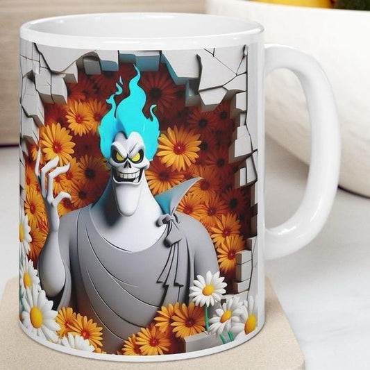 Hades style hercules 3d mug - perfect christmas secret santa gift for drinking drinkware tumblers cup reusable reuse washable ceramic coffee