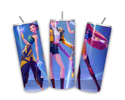 K pop demon hunters style tumbler 20oz cute fun gift cups mugs tumblers