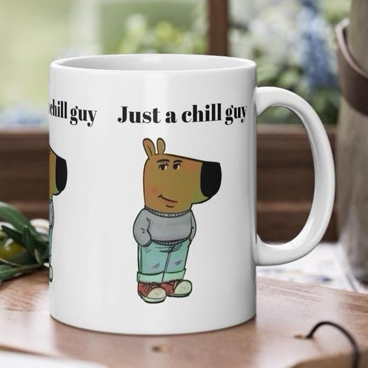 Funny i’m just a chill guy mug - perfect secret santa stocking filler gift for christmas drinkware washable reusable reuse ceramic tumbler