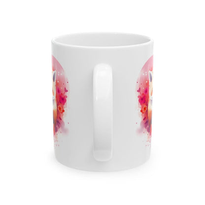 Pair of foxes cute mug - perfect valentine's or christmas gift for drink lovers - tumblers, drinkware cup coffee washable reusable ceramic r