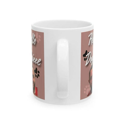 Hello doggie mug mashtag brady hello doggy mug - perfect for drinks - cup, drinkware washable reusable tumblers reuse ceramic coffee bottles