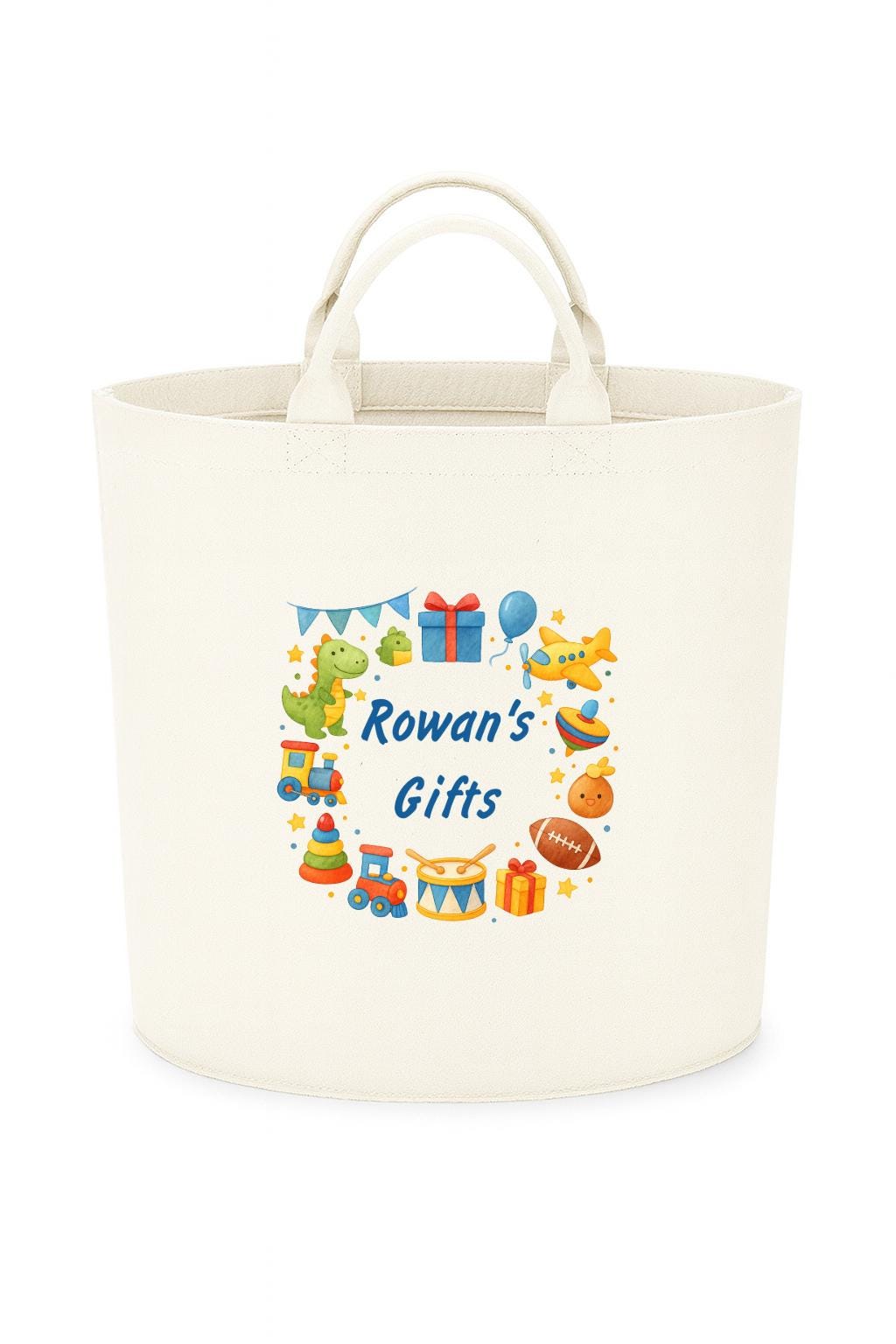 Personalised birthday gift basket storage Felt Trug, perfect gifts boys kids gift fun storage basket trugs toy storage cute friend mum