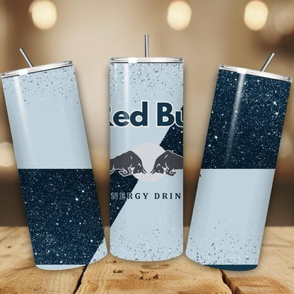 Red bull tumbler 20oz - blue navy glitter style ‘naughty bitch energy’ ‘unleash your slay’ perfect for on-the-go hydration - vacuum