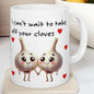 Funny garlic mug gift for valentine's day - can't wait to take your cloves off - tumblers, drinkware cup reusable washable ceramic reuse cof