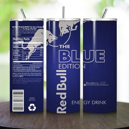 Red bull blue edition tumbler 20oz - perfect for on-the-go hydration - vacuum flask - cup drinkware mug bottles water bottles bottled portab
