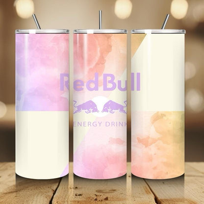 Red bull tumbler 20oz - multicoloured marble art style perfect for on-the-go hydration - vacuum flask - cup drinkware mug bottles water bott