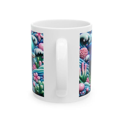 Cute dolphin 3d mug - perfect for your morning drinks - drinkware, cup tumblers ceramic coffee reuse washable reusable xmas mugs tea festive