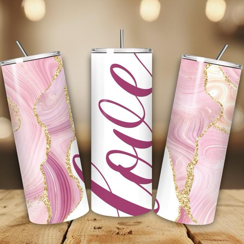 Cute love marble 20oz tumbler - perfect for any occasion drinkware flasks mug bottles water bottles bottled stylish beverage portable flask