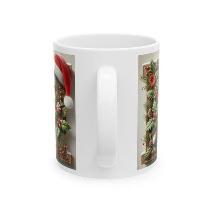 Personalised 'h' edition christmas mug - unique gift for xmas - stocking filler - drinkware washable reusable reuse ceramic cup tumbler coff