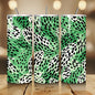 Green leopard print tumbler 20oz - perfect for on-the-go hydration - vacuum flask - cup drinkware mug bottles water bottles bottled portable