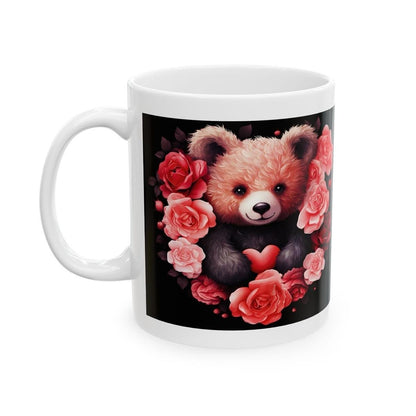 Black style mug bears valentine's day gift for boyfriend or girlfriend - xmas christmas mugs for wife or husband drinkware washable reuse re