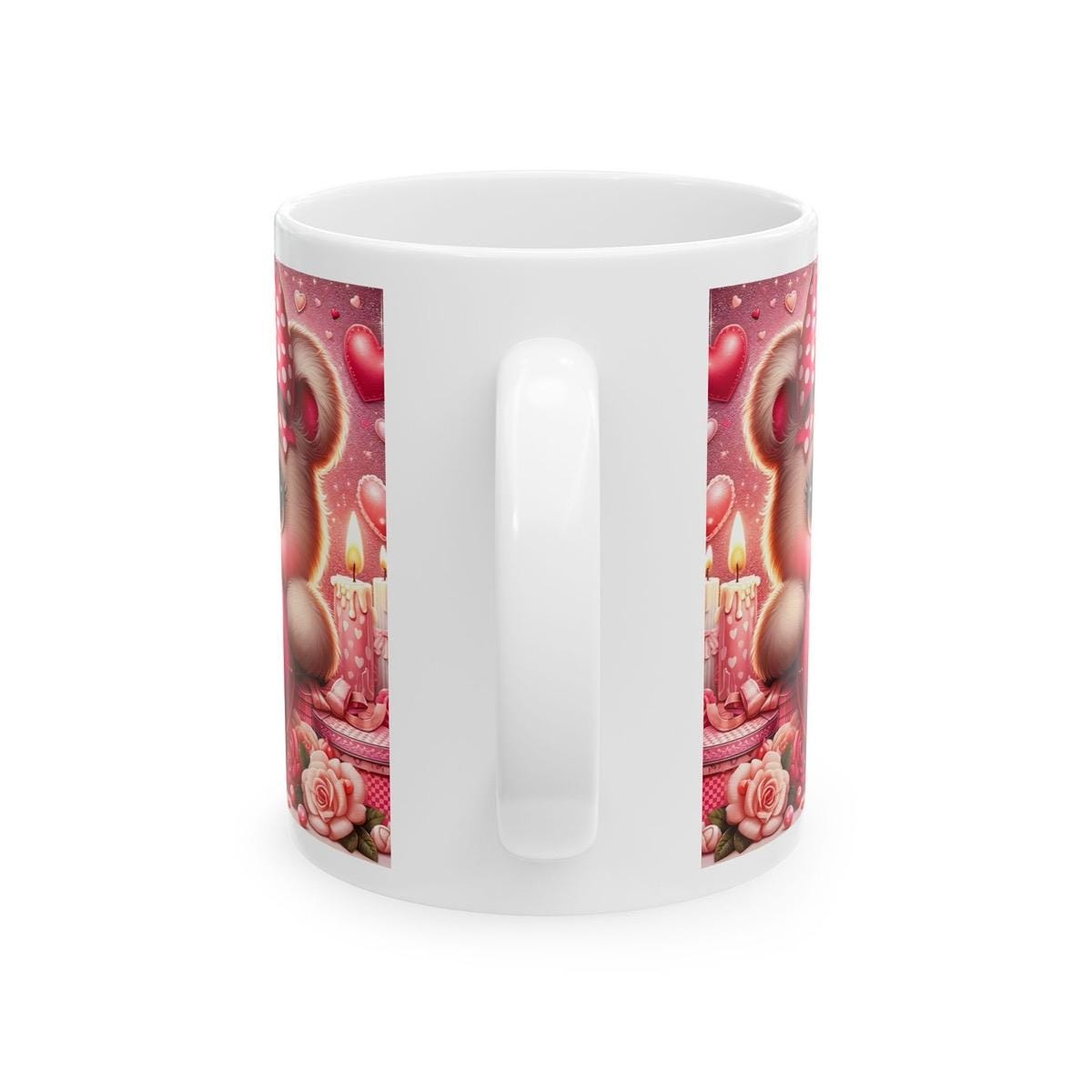 Cute valentines bear mug - perfect for your morning drinks - tumblers, drinkware cup gifts reusable washable reuse ceramic coffee girly hear