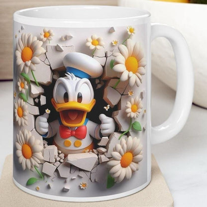 Donald style 3d mug - christmas secret santa gift stocking filler drinkware reuse tumbler reusable washable ceramic cup coffee xmas mugs tea