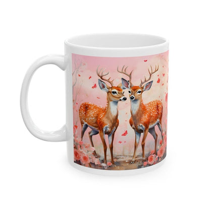 Deer cute mug for valentine's and christmas - perfect gift for girlfriend or wife - tumblers, drinkware cup bottles ceramic reuse reusable w