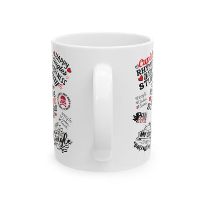 Anti-valentines day mug - funny gift for single friends, washable - drinkware reusable cup tumblers reuse ceramic coffee cute sweary mugs he