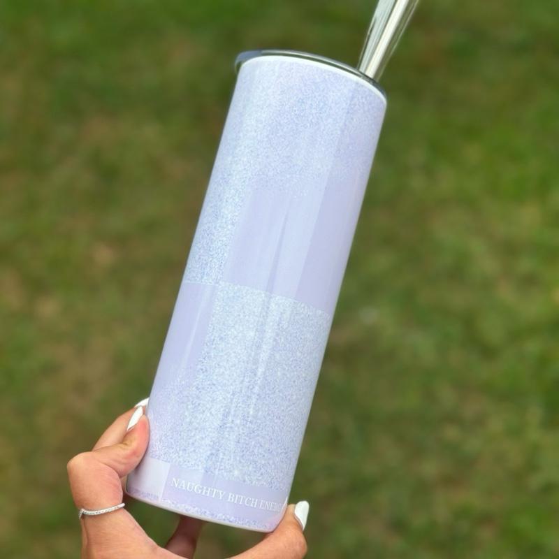 Red bull tumbler 20oz - purple glitter style ‘naughty bitch energy’ ‘unleash your slay’ perfect for on-the-go hydration - vacuum fla