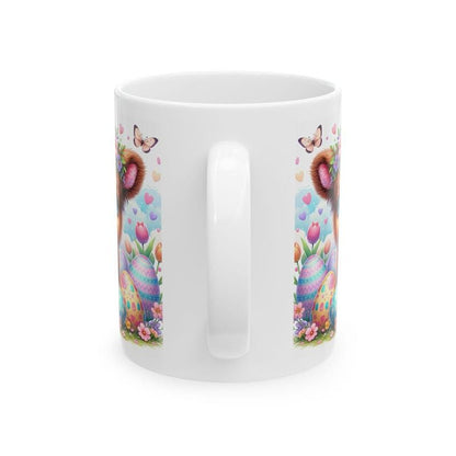 Easter highland cow mug - cute gift - perfect for hot drinks - drinkware, tumblers cup bottles reusable washable portable reuse ceramic coff