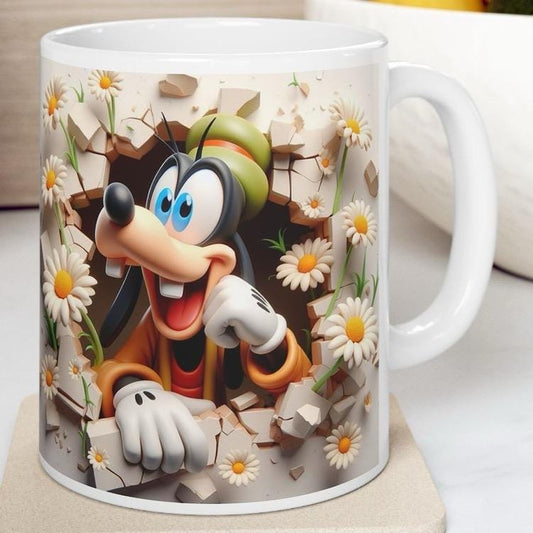 Goofy style 3d mug - christmas secret santa gift - stocking filler  drinkware washable reusable reuse ceramic tumbler cup coffee xmas mugs t