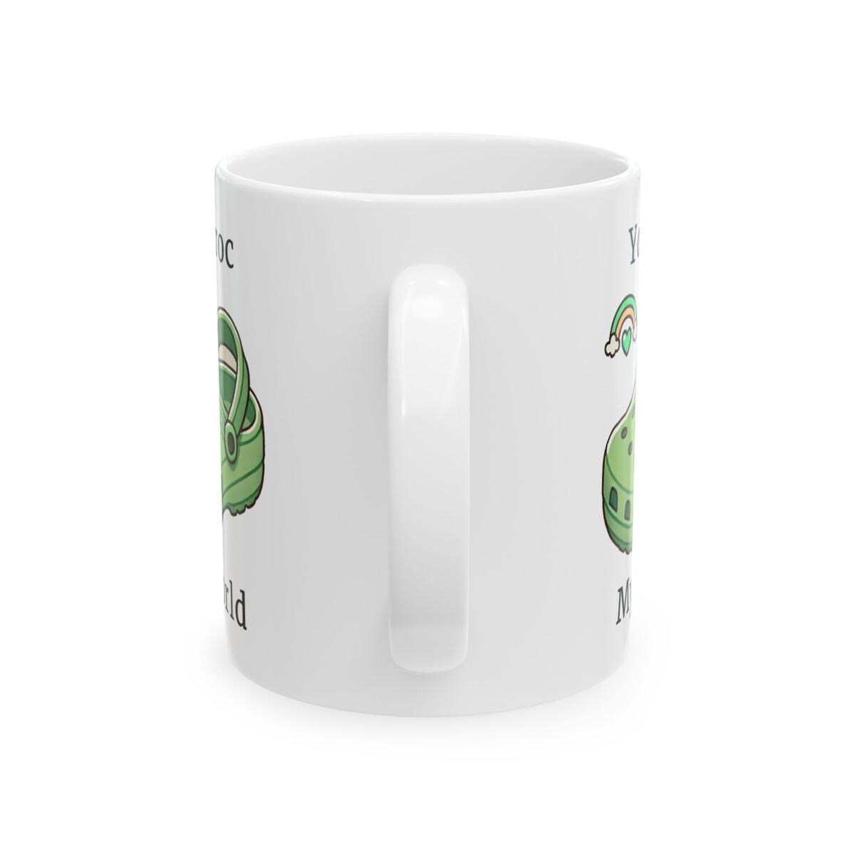 You croc my world funny cute mug - perfect gift for valentine's day - tumbler and drinking cup - drinkware, tumblers bottles reusable washab