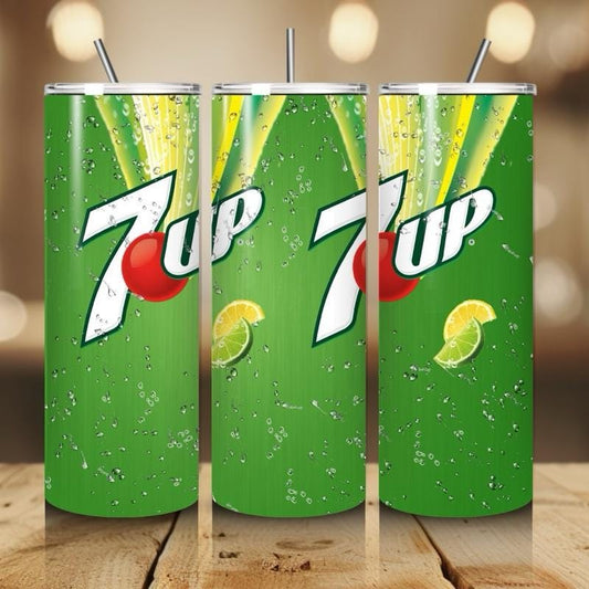 7 up tumbler 20oz - green style summer vibes perfect for on-the-go hydration - vacuum flask - cup drinkware mug bottles water bottles bottle