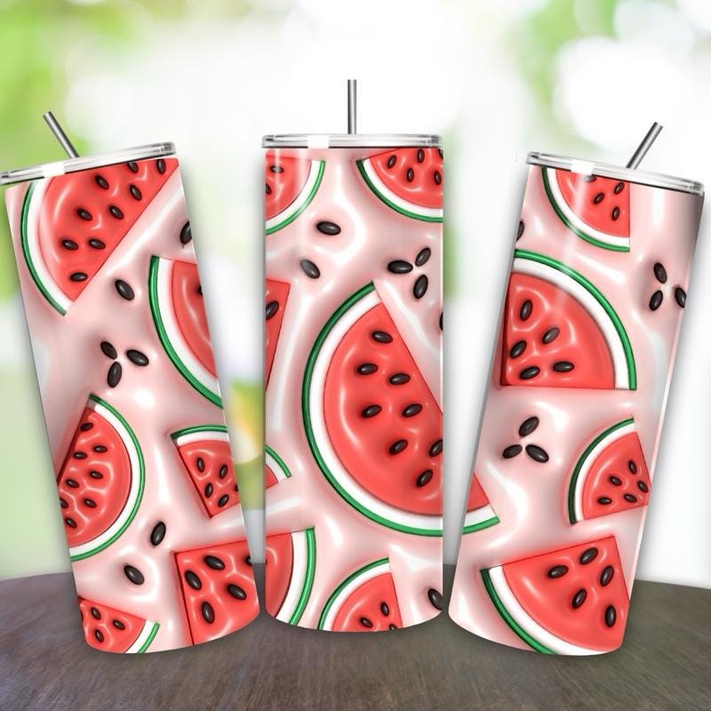 Watermelon summer fruit 20oz tumbler - perfect for any occasion drinkware flasks mug bottles water bottles bottled stylish beverage portable