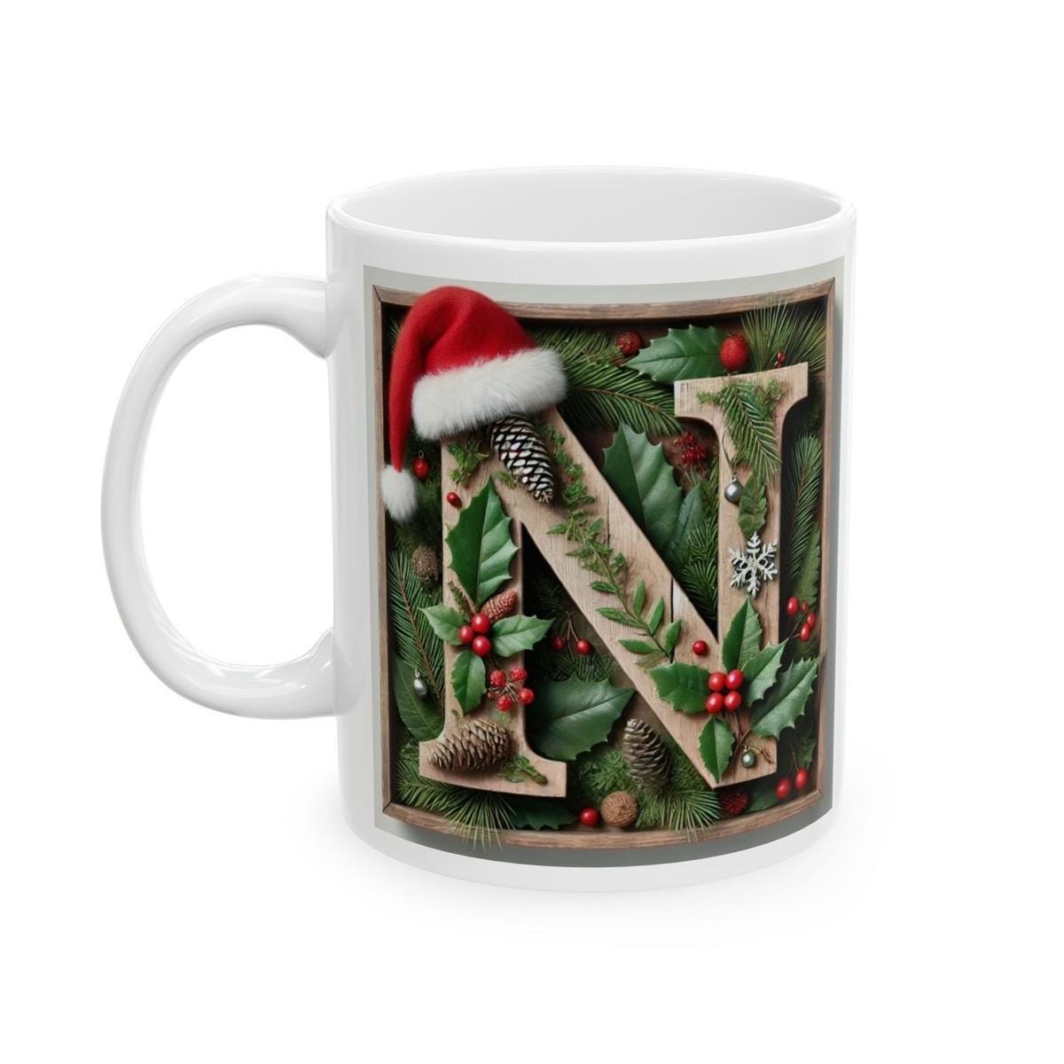 Personalised 'n' edition christmas mug - unique gift for xmas - stocking filler - drinkware washable reusable reuse ceramic cup tumbler coff