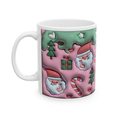 Santa style 3d mug - perfect for your christmas celebrations - cup, drinkware tumblers bottles reusable reuse ceramic washable obsession xma