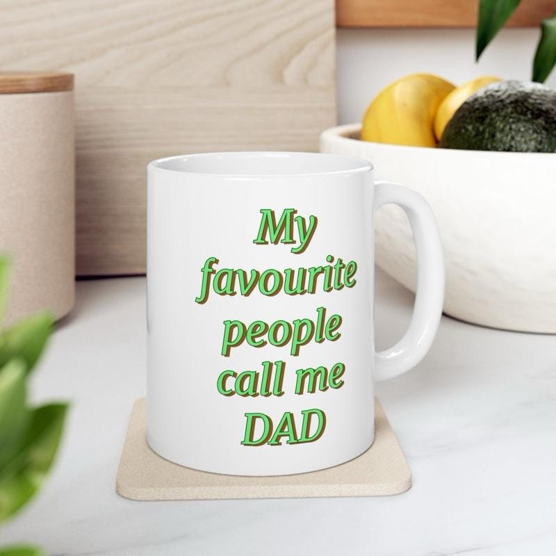 Cute father’s day funny dad mug - ceramic coffee tumbler drinkware reusable washable reuse cup mugs drew novelty fathers day dad him fun g