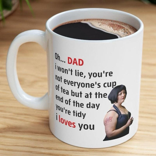 Nessa gavin and stacey father’s day funny dad mug - ceramic coffee tumbler drinkware reusable washable reuse cup mugs drew novelty fathers