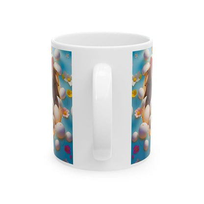 Easter bunny mug - cute gift - perfect for hot drinks - drinkware, tumblers cup bottles reusable washable portable reuse ceramic coffee east