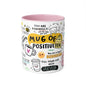 Positive vibes affirmations mental health mug - pink interior and handle - cup, drinkware tumblers reusable reuse ceramic washable coffee te