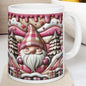 3d pink christmas gnome gonk mug – festive holiday cup with sweet candy-inspired design, perfect for cozy sips! gift drinkware tumblers bo
