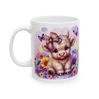 Cute baby highland cow 3d mug - perfect for drinks - tumblers, drinkware cup bottles washable reusable coffee ceramic reuse xmas mugs tea fe