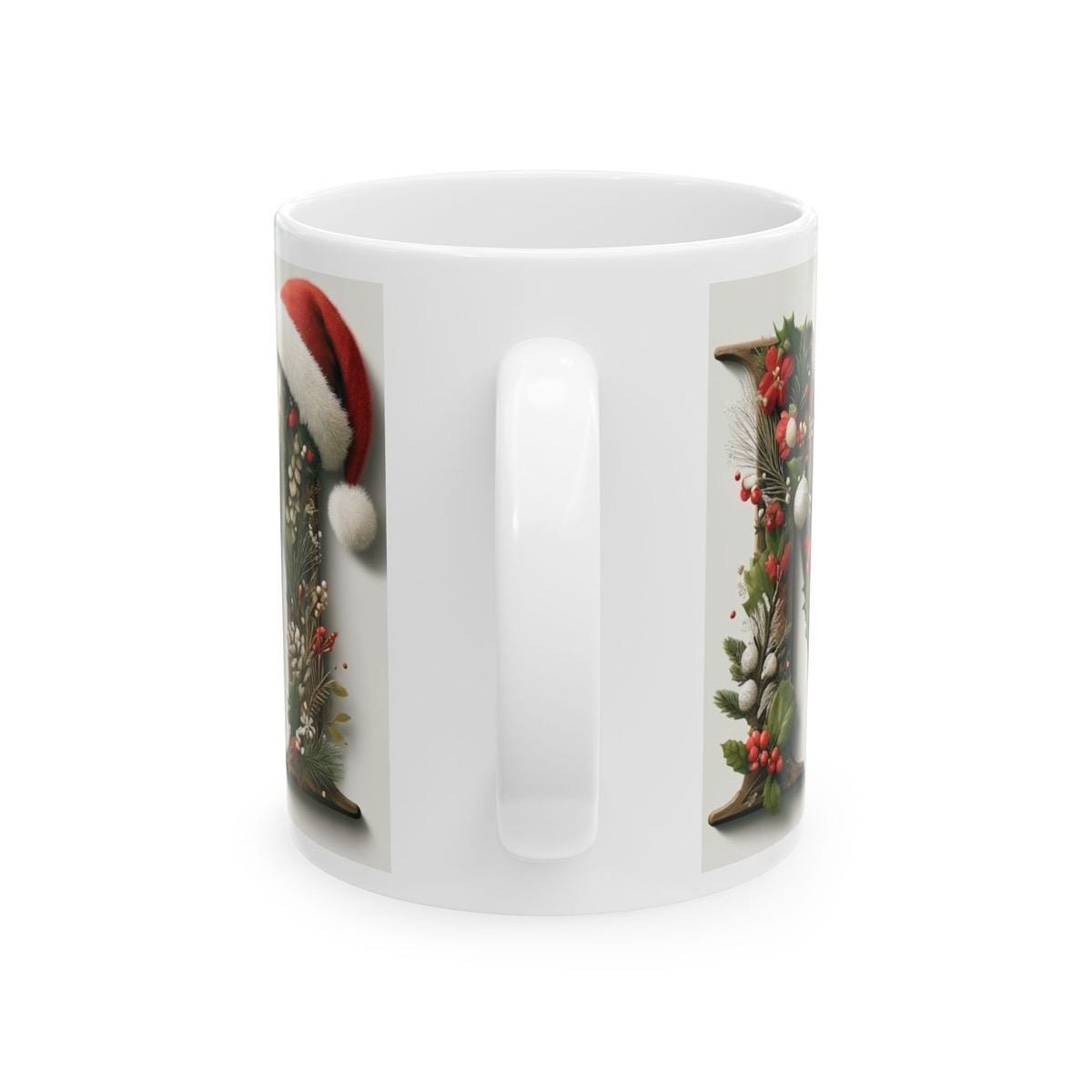 Personalised 'm' edition christmas mug - unique gift for xmas - stocking filler - drinkware washable reusable reuse ceramic cup tumbler coff