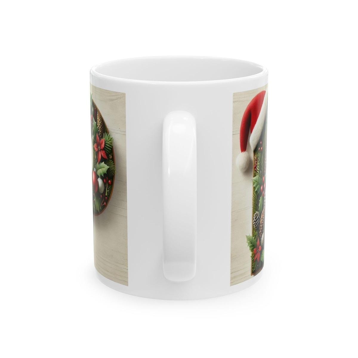 Personalised 'p' edition christmas mug - unique gift for xmas - stocking filler - drinkware washable reusable reuse ceramic cup tumbler coff