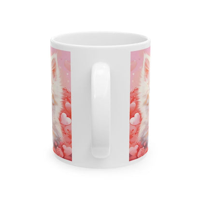 Cute kitten mug gifts for xmas and valentines - perfect for coffee and tea - kitty, drinkware tumblers cup washable ceramic reuse reusable g